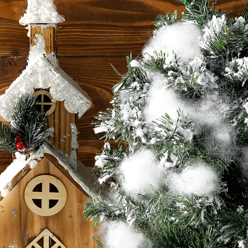  Decoración de nieve falsa de Navidad de 23 onzas, polvo de nieve  artificial para manualidades, decoración de Navidad, exhibiciones de  pueblo, fiestas, copos de nieve de plástico secos falsos para 