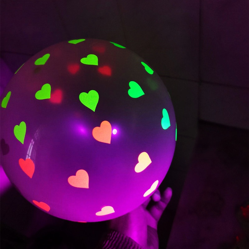 Fluorescent Balloon Glow In The Dark Glow Luminous Love - Temu