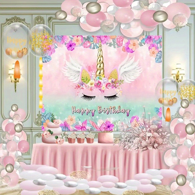 Decoración de unicornio para tarta, unicornio arco iris, decoración de  fiesta de baby shower, temática de unicornio, decoración de fiesta de un año