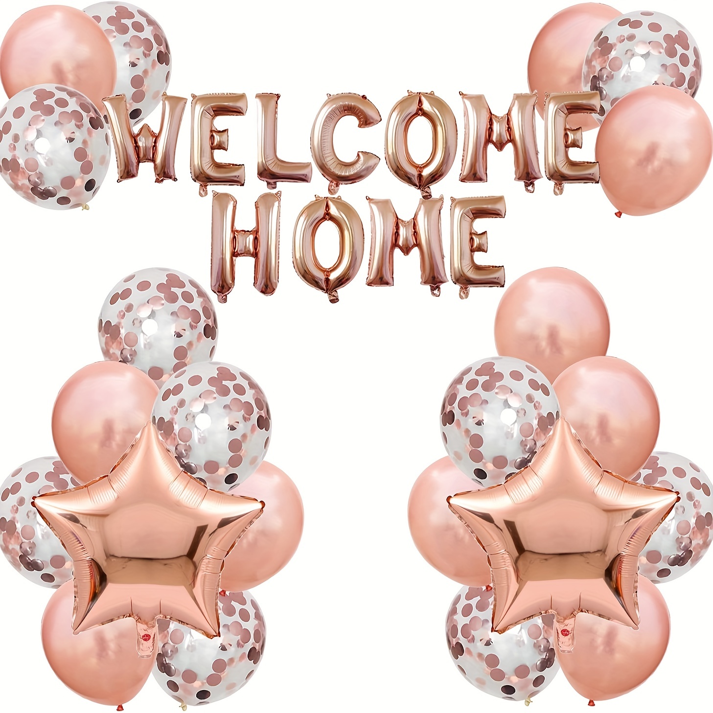 Rose Gold Balloons, BIENVENIDO A CASA Letter Ballloons, Garland Balloons,  Silver, Gold Balloons, Party, Decorations, God Bless, Baby