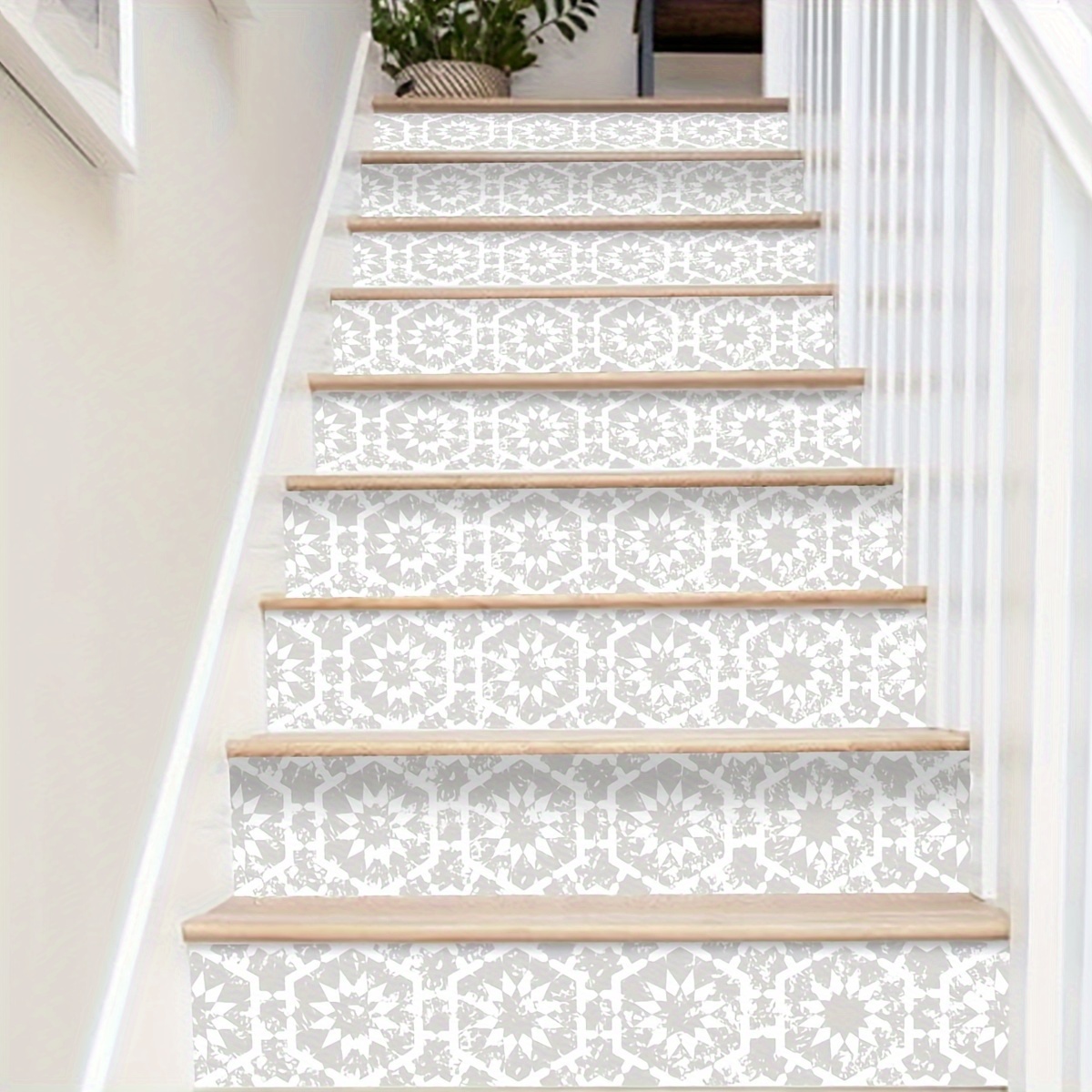 Tira de vinilo para subir escaleras, autoadhesiva, fácil de recortar y  limpiar, reposicionable y extraíble, impermeable, para decoración del hogar