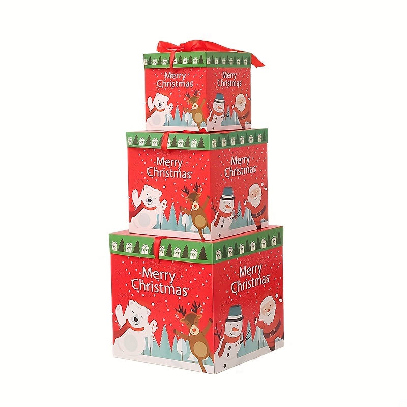 Christmas Stacking Boxes Christmas Nesting Gift Boxes - Temu