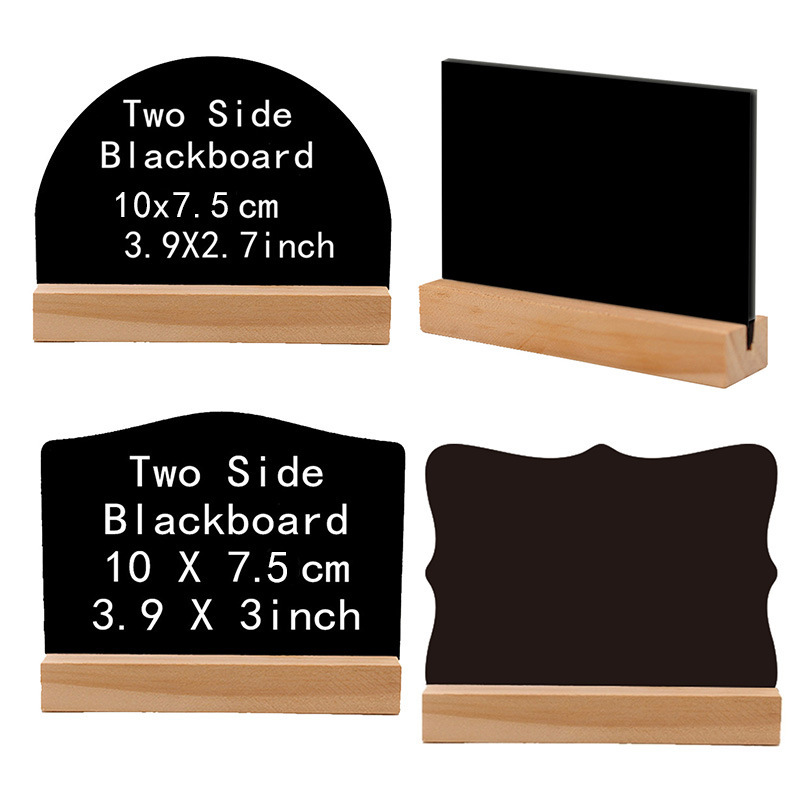 12 X 8 Inches Mini Wall Hanging Black Chalkboard Vintage Non-Magnetic  Wooden Frame Chalk Board for School Office Supplies