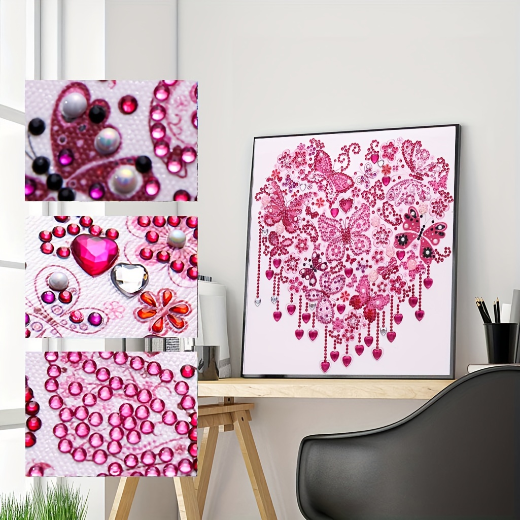 DIY Diamond painting kits for adults, Heart shape Diamond Art Kits for  adults Beginners 5D DIY Full Diamond Dots Painting Arts Craft for Home  Party poster Wall Art Decor 20*30cm rimless