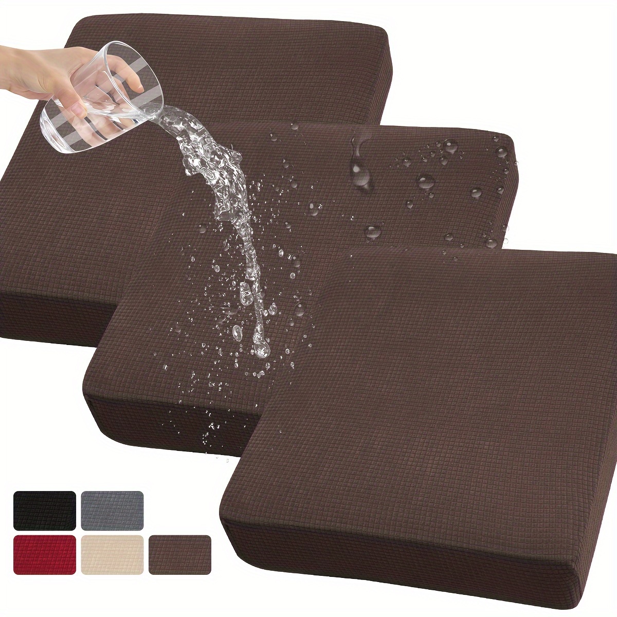 Chair Pad Waterproof Non-slip Resistant to Dirt Square Thin Seat Cushion  Soft