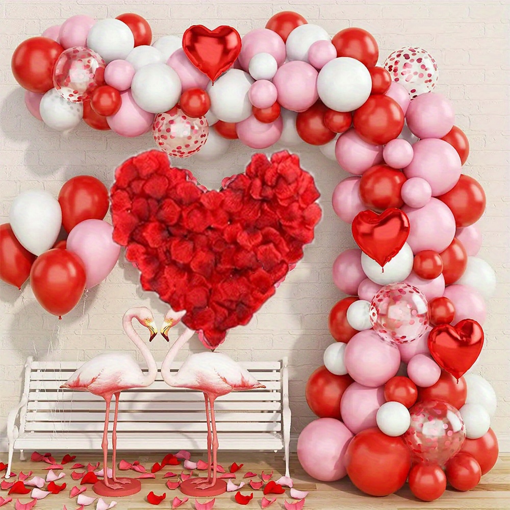 6pcs, Decoraciones De Globos De Pared De Fondo De Amor, Decoración Del Día  De San Valentín, Decoración De Cumpleaños, Decoración De Bodas, Decoración