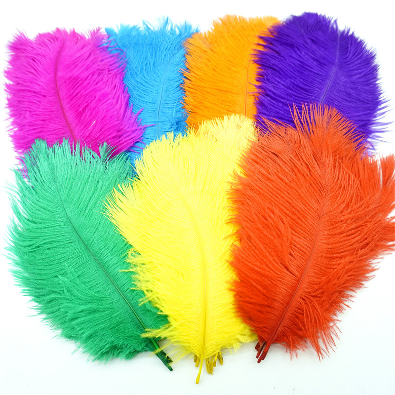 10 unidades por lote de plumas blancas de 15 a 11.8 in, plumas naturales de  avestruz para manualidades, bricolaje, plumas coloridas, decoración del