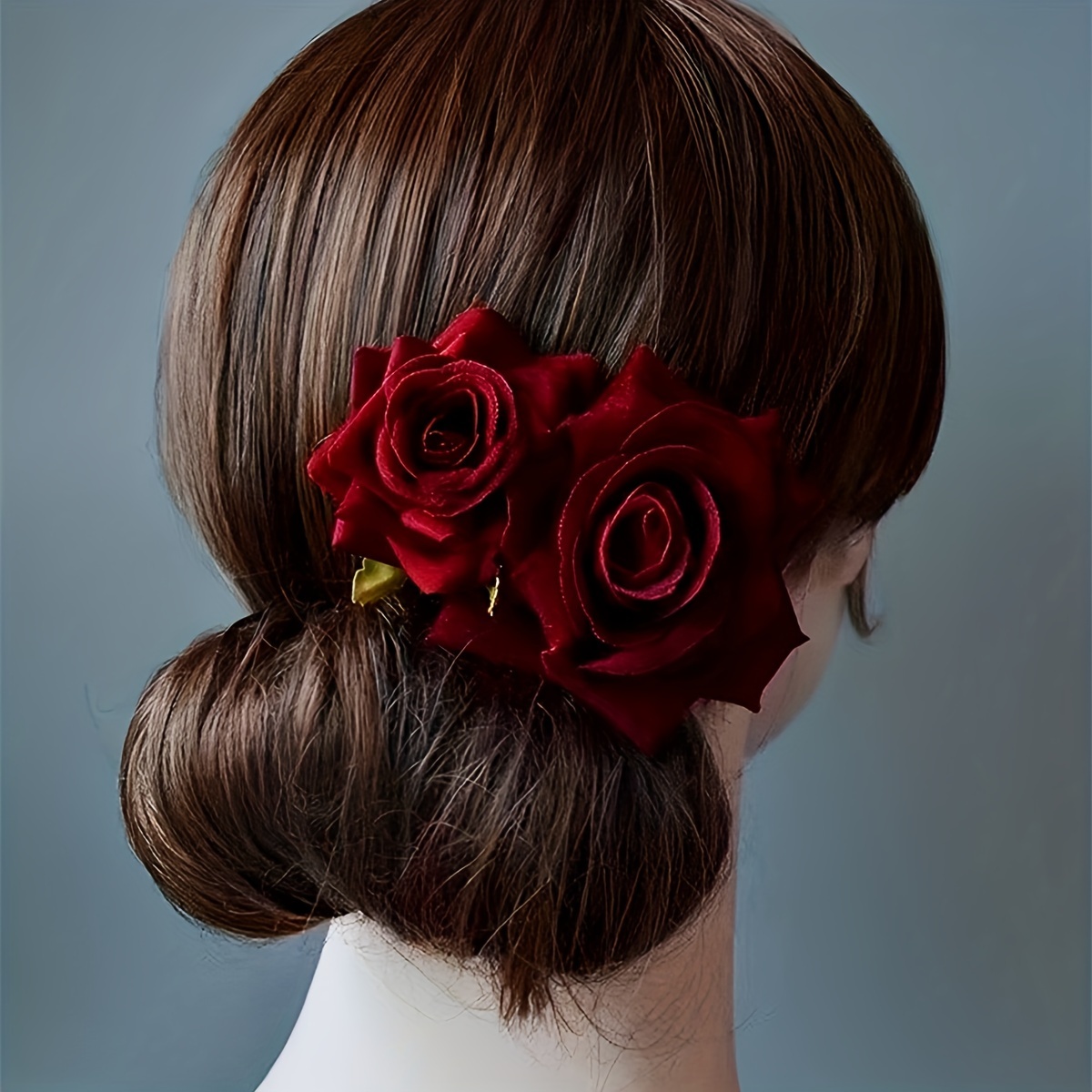 Red Rose Flower Hair Combs Wedding Bridal Head Jewelry Women - Temu