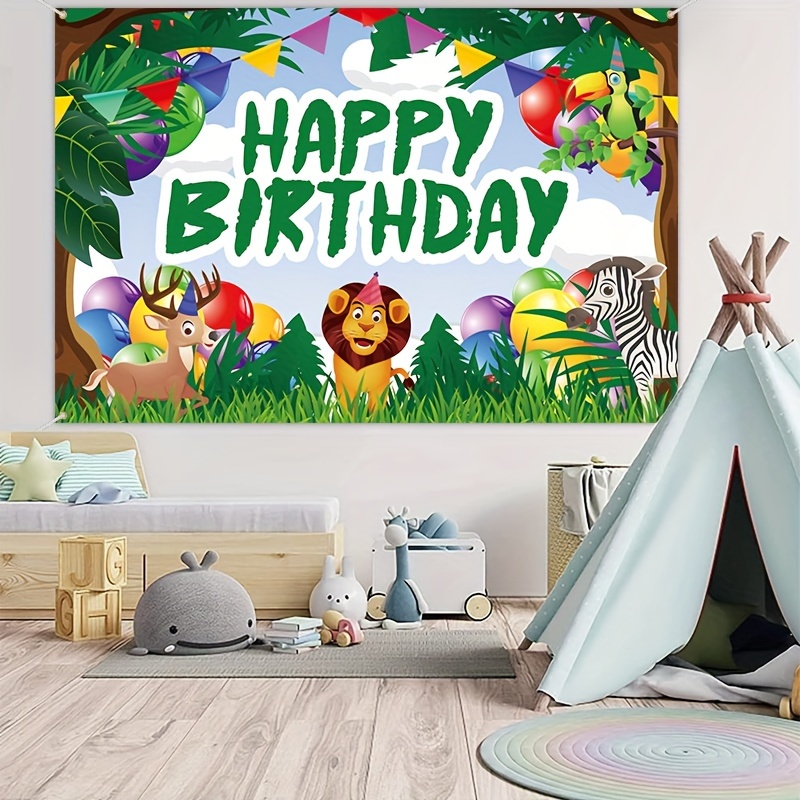 Conjunto de pegatinas de feliz cumpleaños con carteles