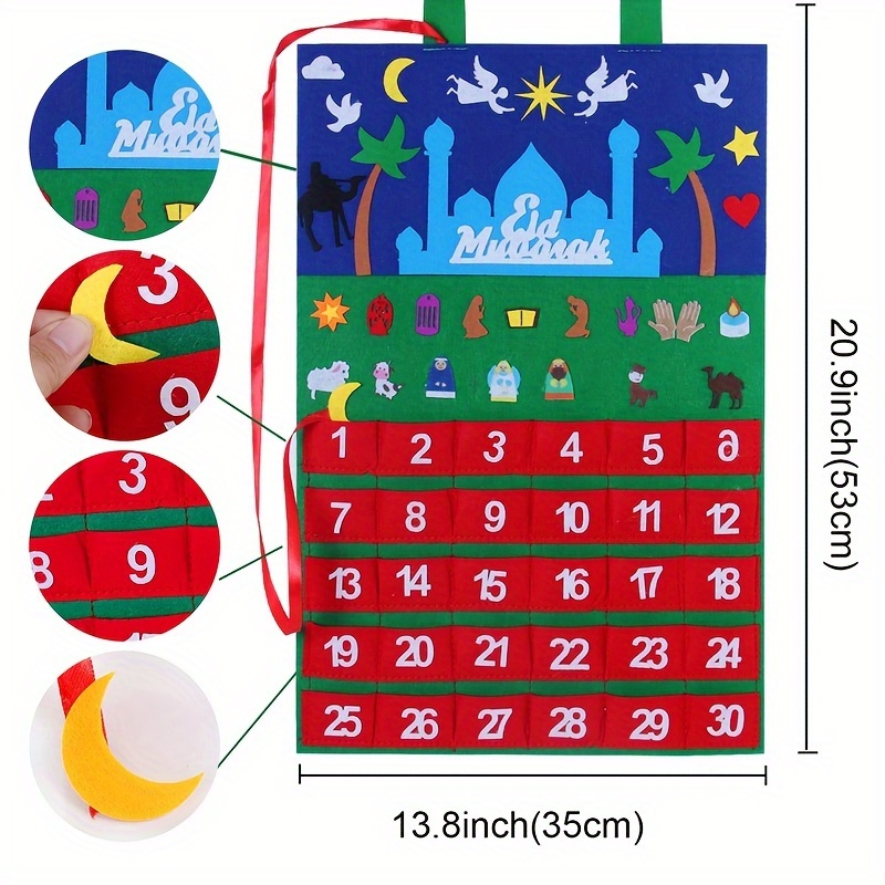 1pc Calendario Conto Rovescia Ramadan Eid fitr Decorazione - Temu  Switzerland