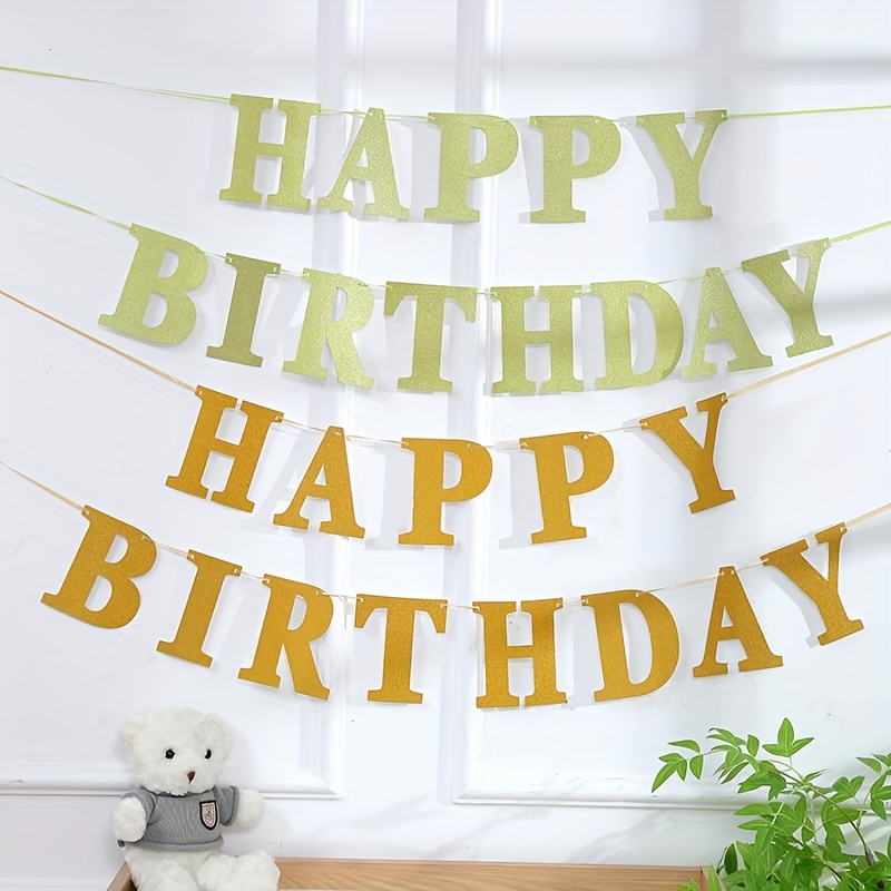 Decoración de pastel de feliz cumpleaños personalizable con texto en inglés  «Happy Birthday» para tartas de madera rústica, reutilizable, letrero de