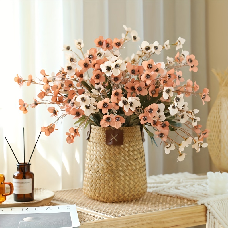 6 centros de mesa de flores artificiales realistas, elegantes arreglos  florales de imitación para decoración del hogar y la boda, ramos florales