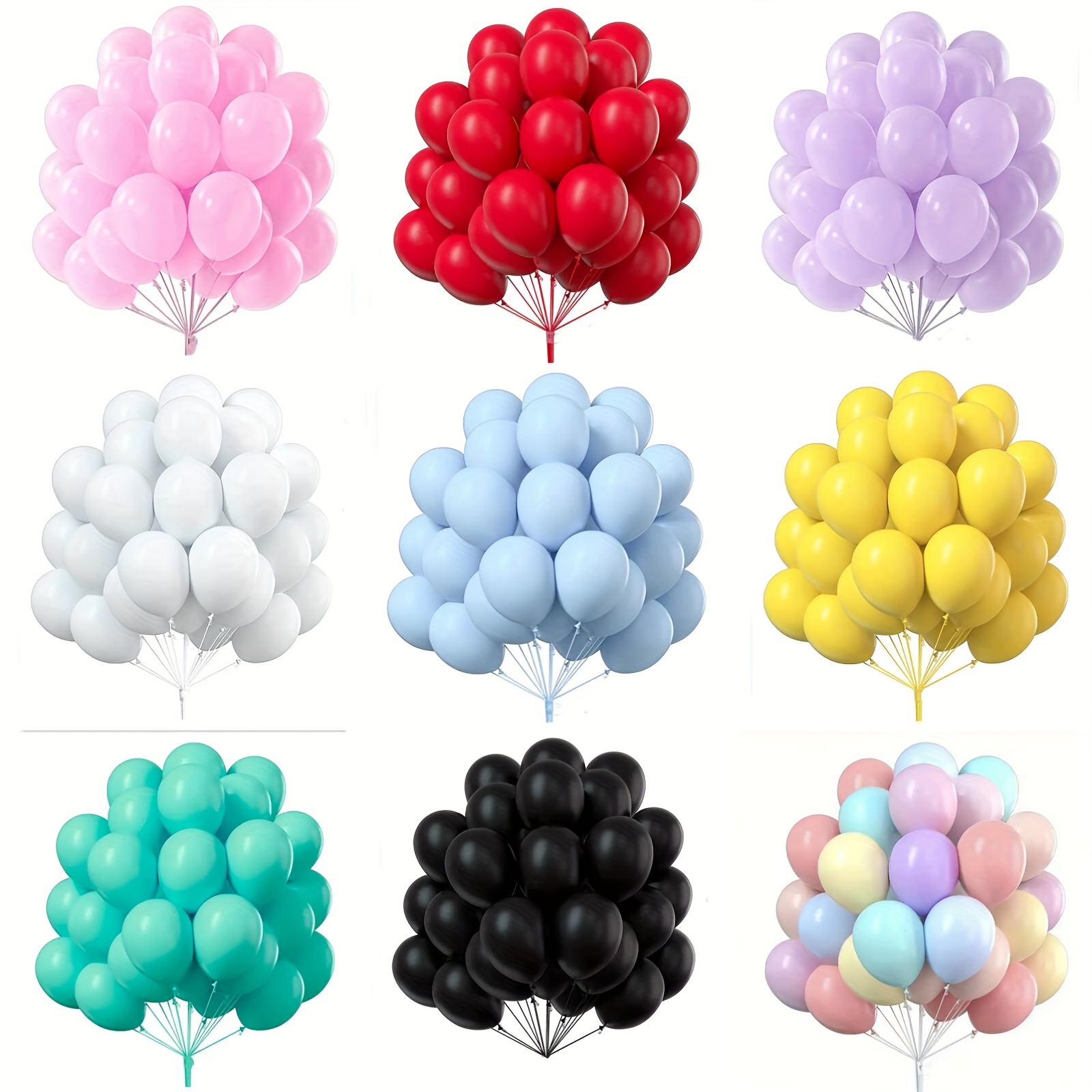 105pcs Blue Birthday Decoration Balloons White Globos Wedding