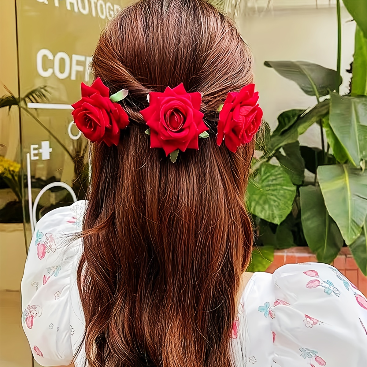 フラワー ヘアクリップ 3個セット ヘアピン バレッタ パール お花