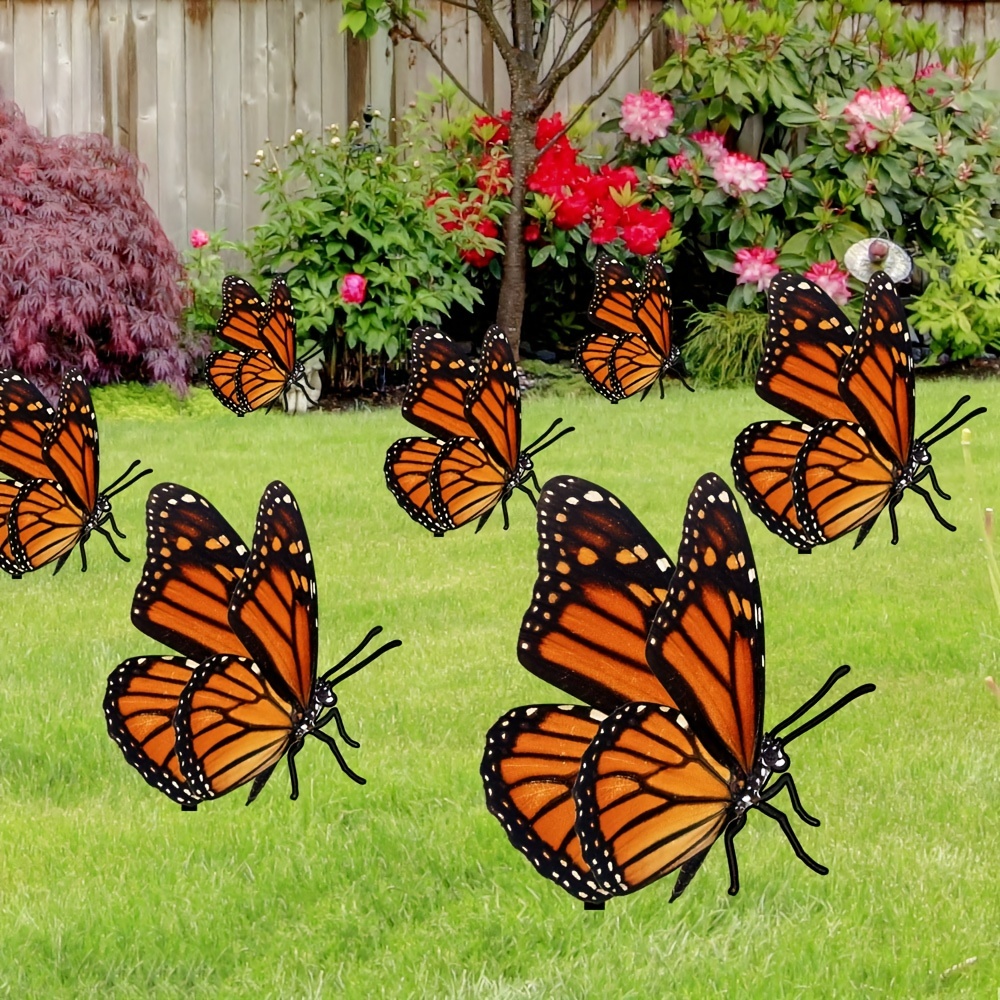 4.7 Inch Monarch Butterfly Decoration Fake Butterflies for Crafts  Artificial But