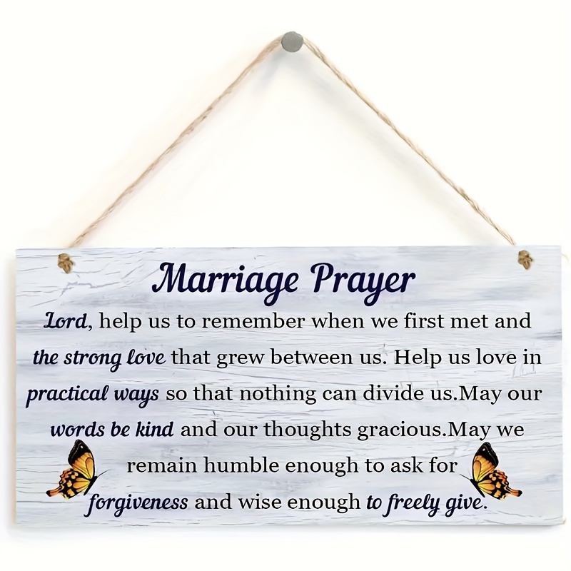 Marriage Prayer Wall Decor Wedding Gifts for Couples Anniversary Unique  Christian Gift for Her Him Couples Newlywed Marriage Gift Home Bedroom  Decor