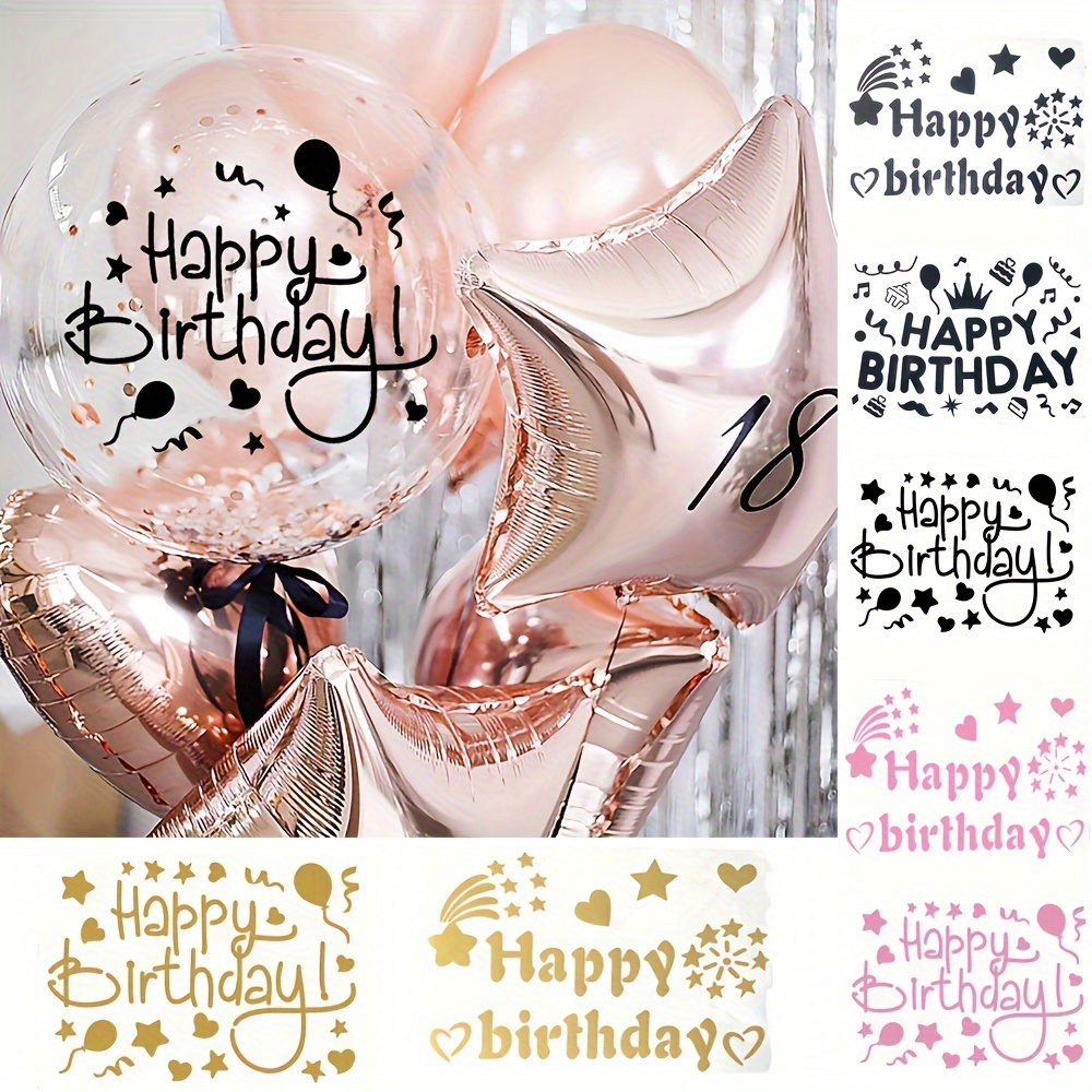 Pegatinas de decoración de feliz cumpleaños para adultos, etiquetas de  sello de aniversario de celebración de