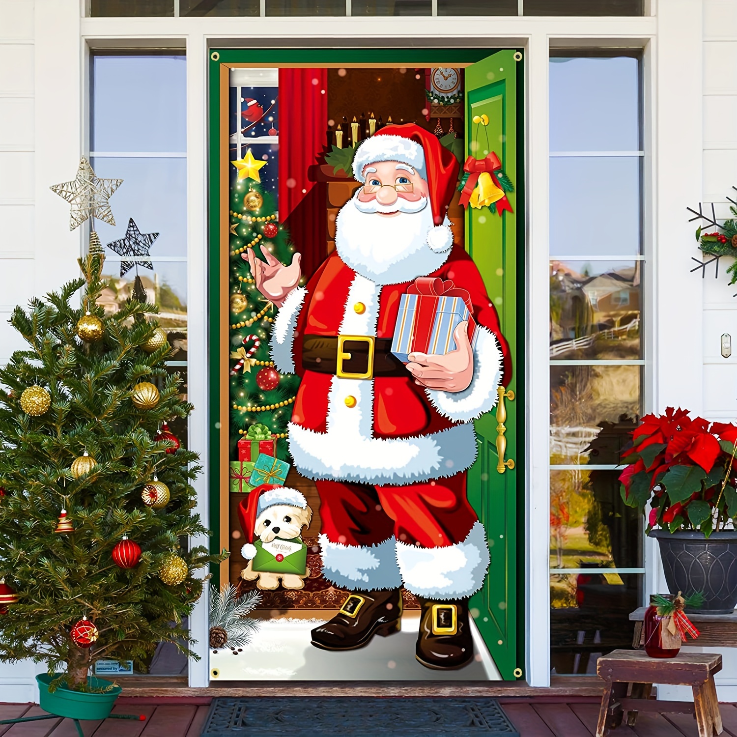 Panneau de porte de Noël créatif, pendentifs de décoration de Noël