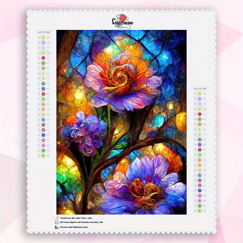 1pc Large Size 40*40cm/15.7inx15.7in Without Frame DIY 5D Artificial  Diamond Painting Kits Rainbow Sunflower Artificial Diamond Painting Art  Craft For
