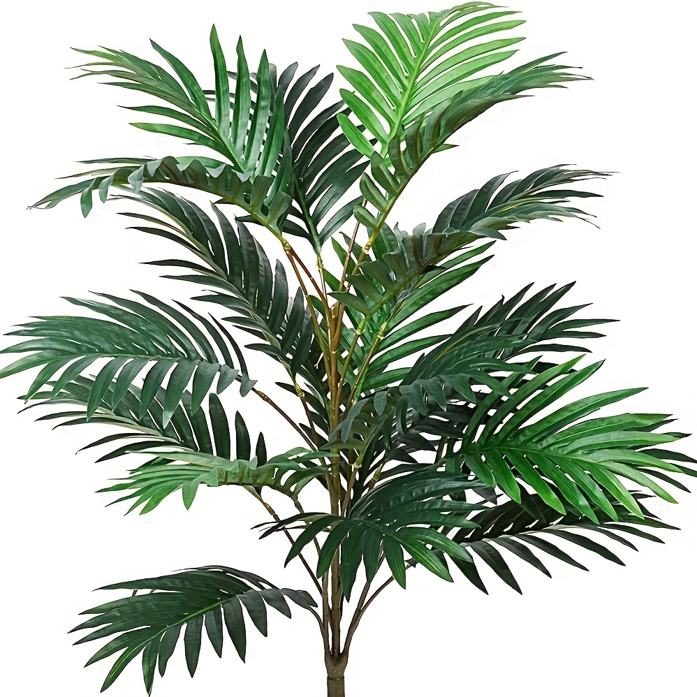 Palmera artificial, planta de palma areca falsa de 6 pies con 20 troncos en  maceta, decoración tropical, plantas falsas altas para el hogar, interior