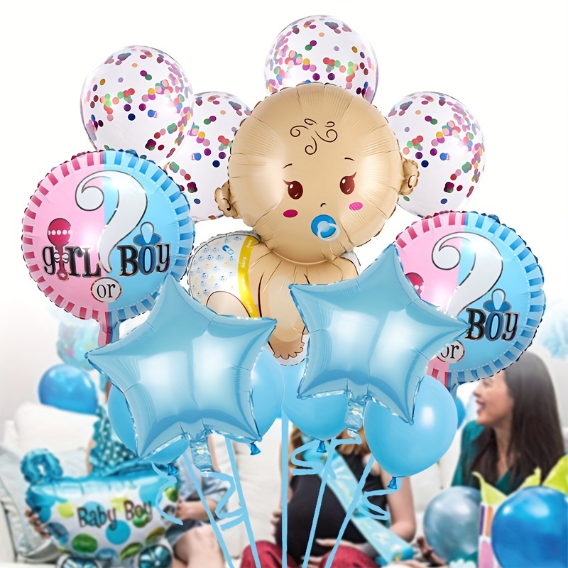 Gender Revealing Party Boy Girl Flag Pulling Balloon Print - Temu