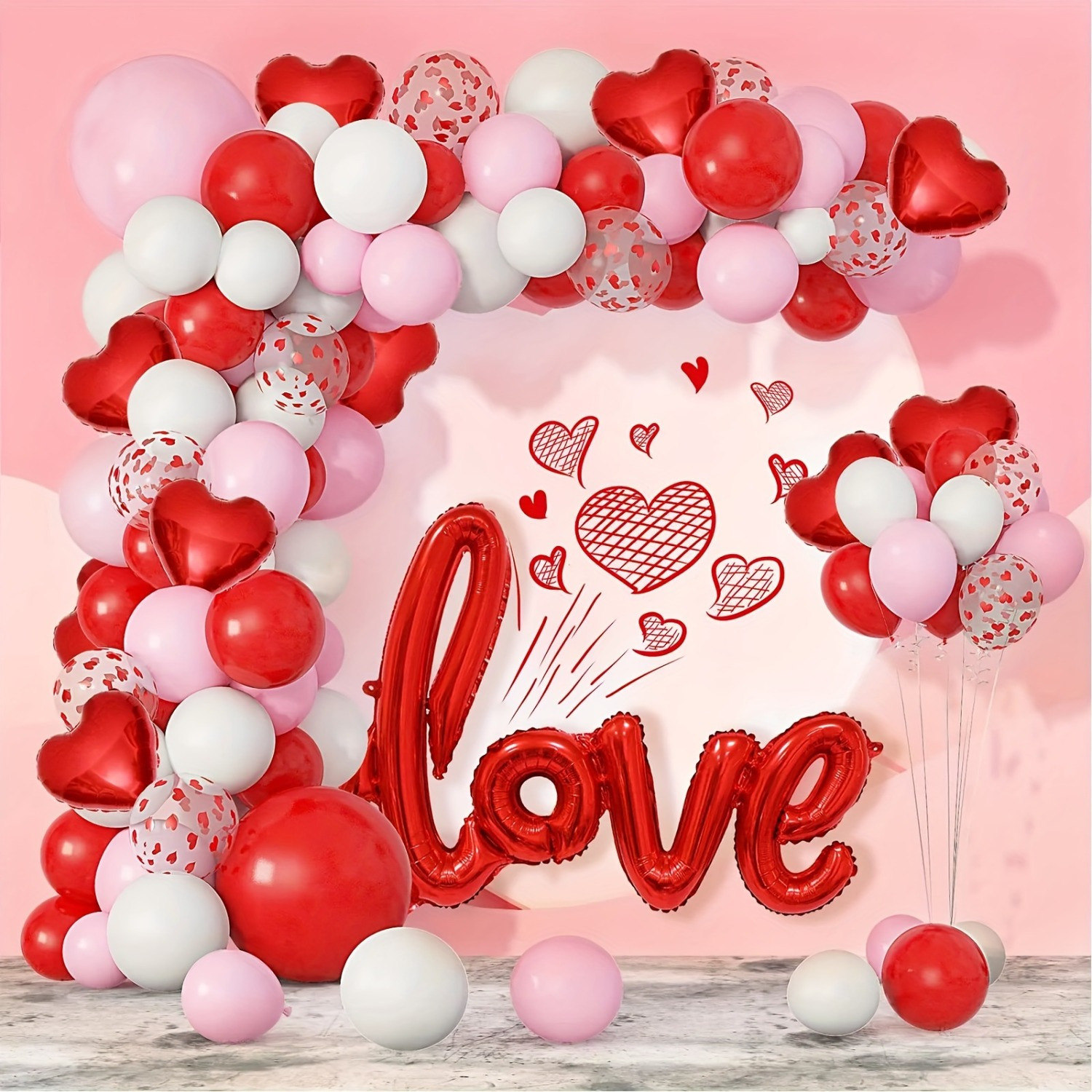 24 Piezas Adornos Colgantes Madera Rosa Día San Valentín - Temu