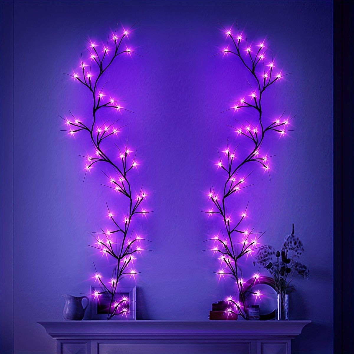 Garneck Bud Rattan String Lights Fake Vines with Light Hanging Vines Lights  Spring Flower Vine Fairy Light Decorative Vines with Light Hanging Vines