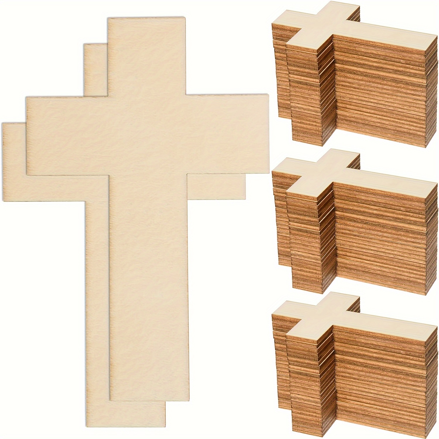 Centro de mesa cruz de madera Primera comunión 6 piezas