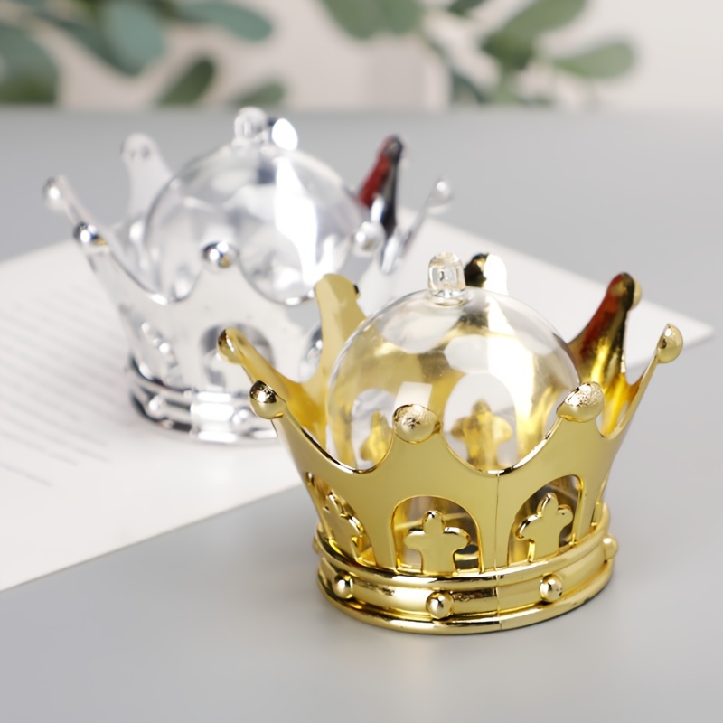  Fillable Gold Crown with Pouch Crown Party Favor with Dome  Crown Table Centerpiece Decorative Crown Candy Storage Boxes Golden Crown  Candy Containers for Baby Shower Birthday Party Favors (40) : Home