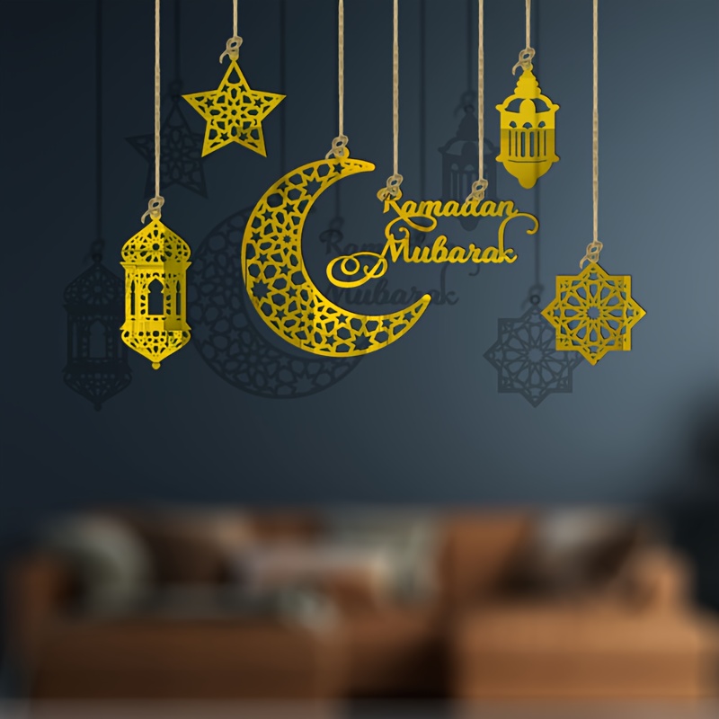 Eid Mubarak Calendrier de l'Avent Décoration Ramadan Mubarak Islamique  Musulman Pendentif Eid Al Adha Party Fournitures Ramadan Kareem Cadeaux