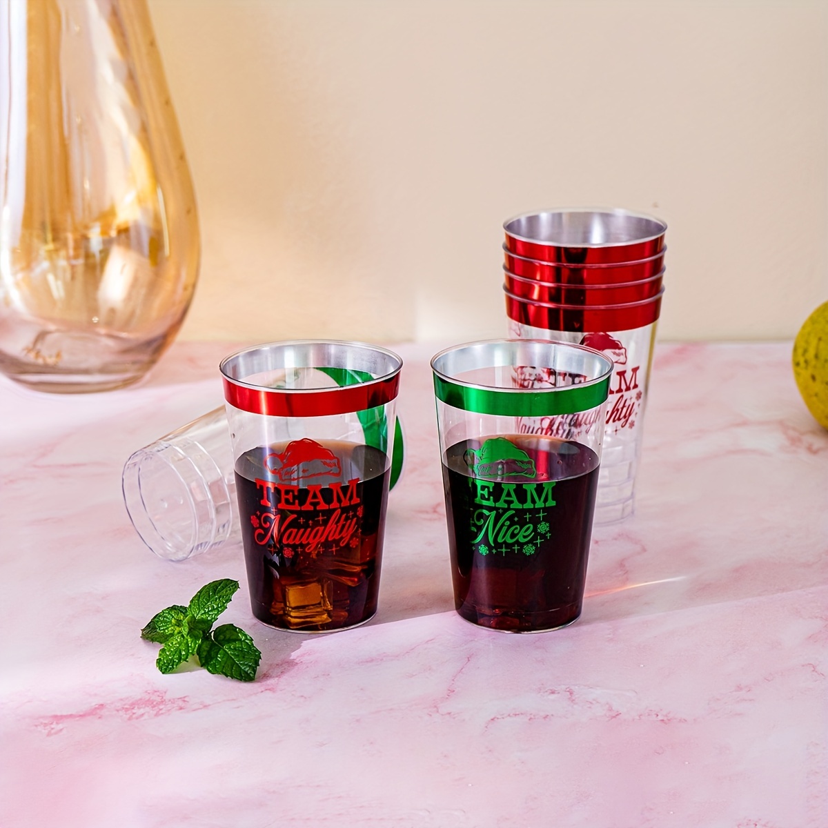 Christmas Plastic Cups, Reusable Party Cups For Xmas Events, Cute Christmas  Element Design Ideal Plastic Tumbler For Holiday, Halloween Holiday Party  Supplies, Coffee Bar Access - Temu