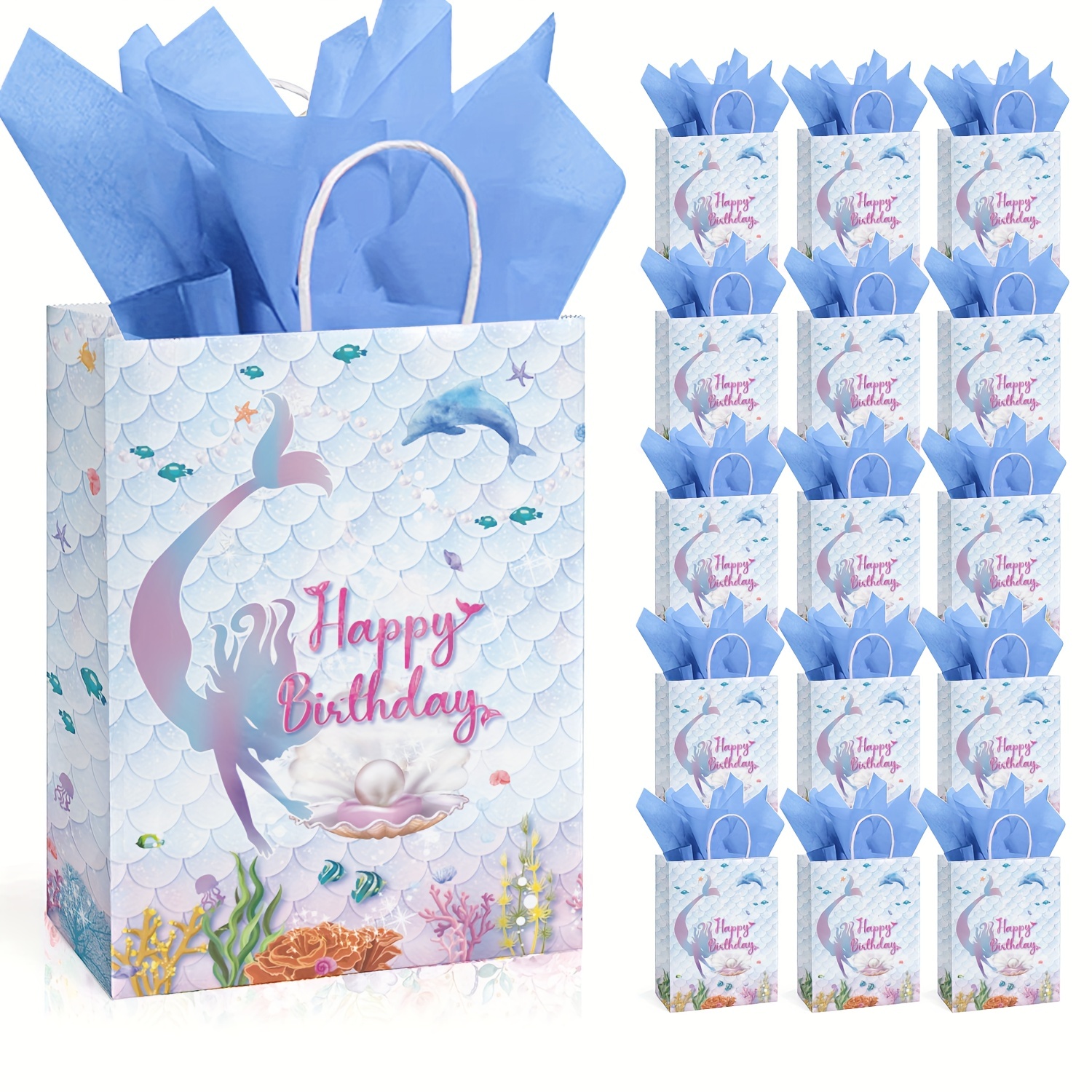 Fishing Party Favors Candy Bags with Stickers - Gone Fishing Goodie Gift  Treat Bags - Fishing Themed Birthday Party Supplies