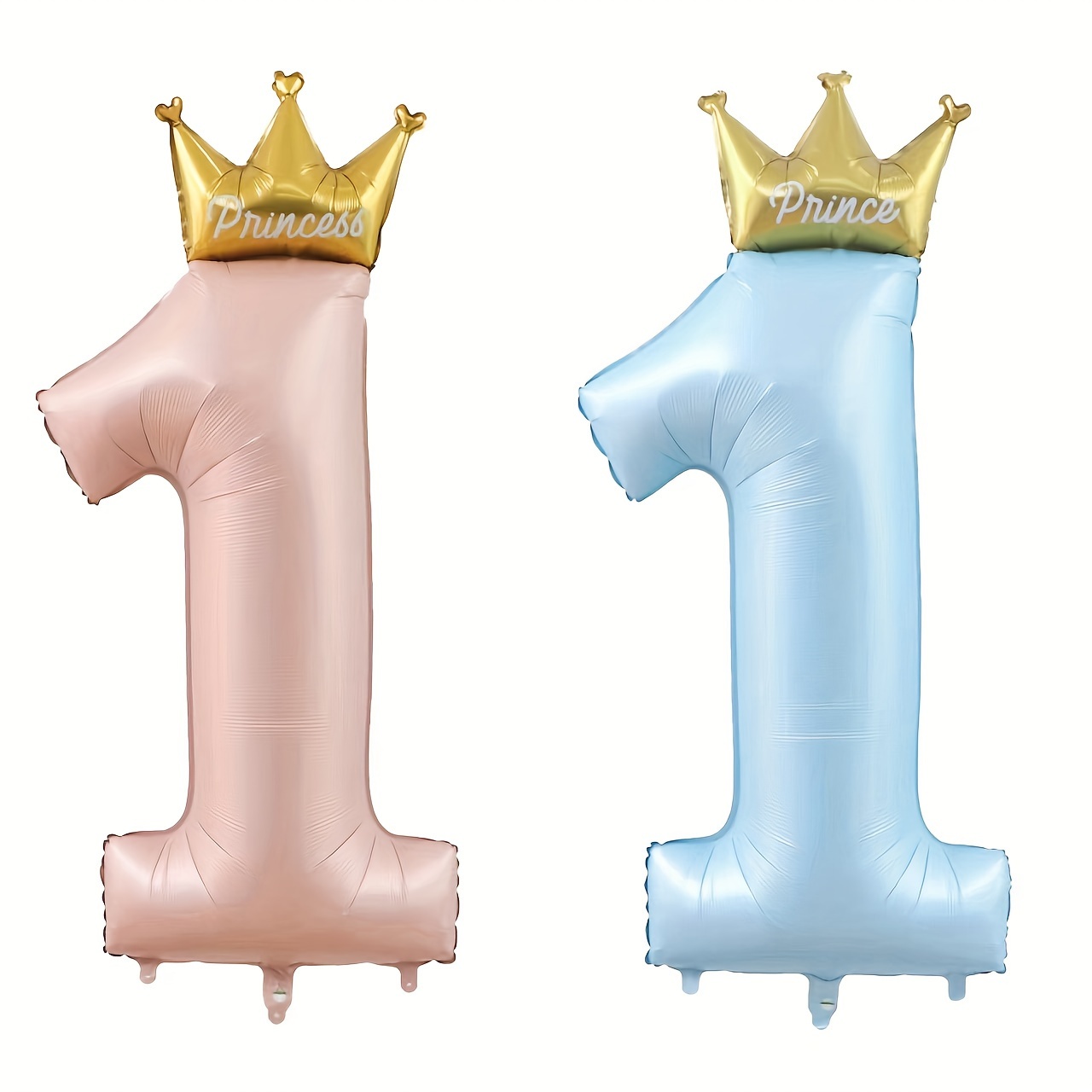 Decoraciones de primer cumpleaños para niñas, kit de arco de globos  rosados, pancarta de feliz cumpleaños, número 1, corona de oro rosa para