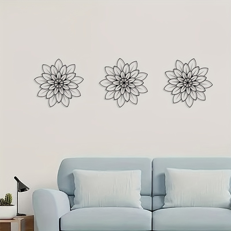 Decoraciones de pared de hojas de metal de hierro forjado para sala de  estar, dormitorio, pasillo, accesorios modernos de decoración de arte para  el