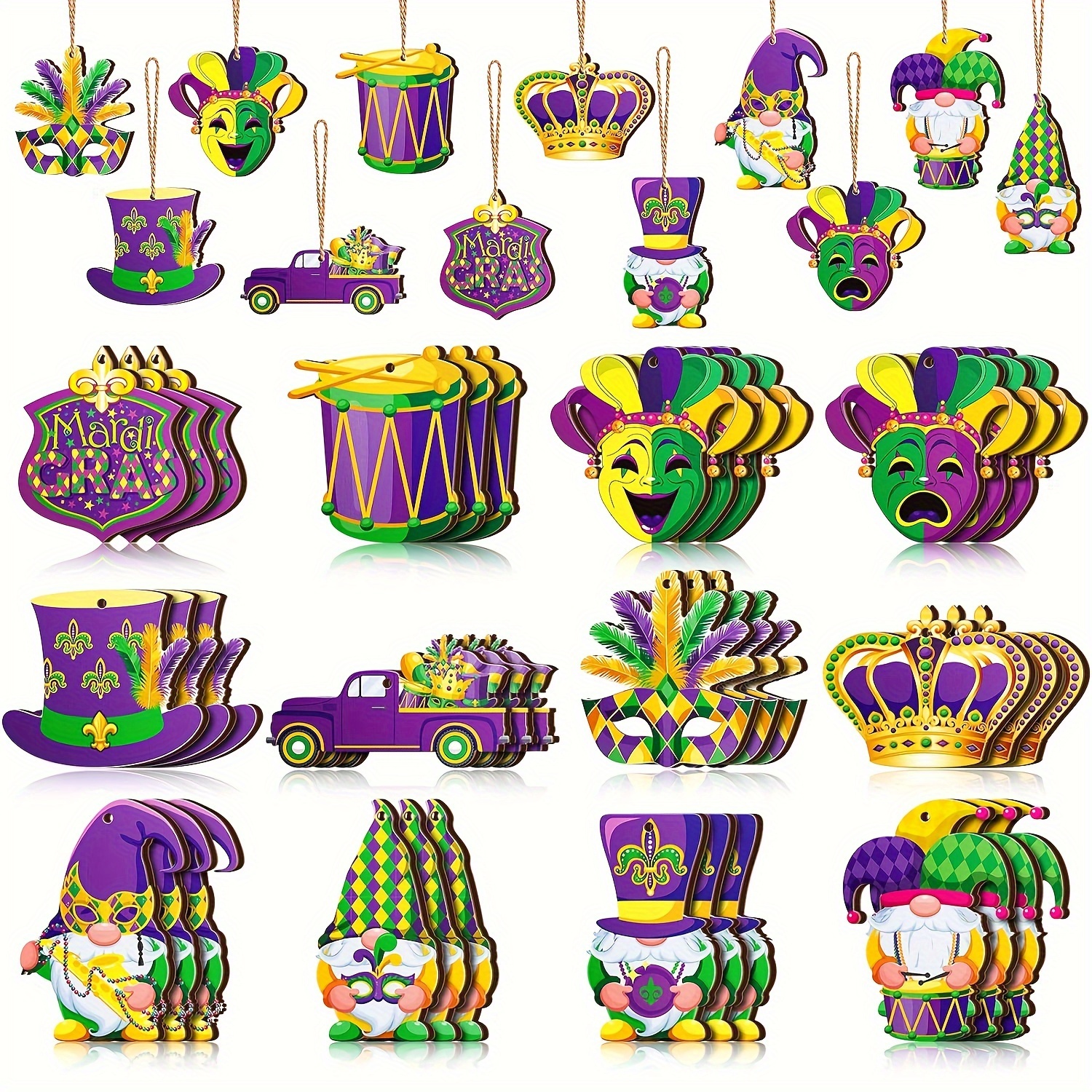  Mardi Gras Ball Ornaments Purple Green Yellow Carnival Tree  Ornament, Mardi Gras Decorations Sequin Ball for Carnival St. Patrick's Day  Party Hanging Decor (Stylish Style, 12 Pieces) : Home & Kitchen
