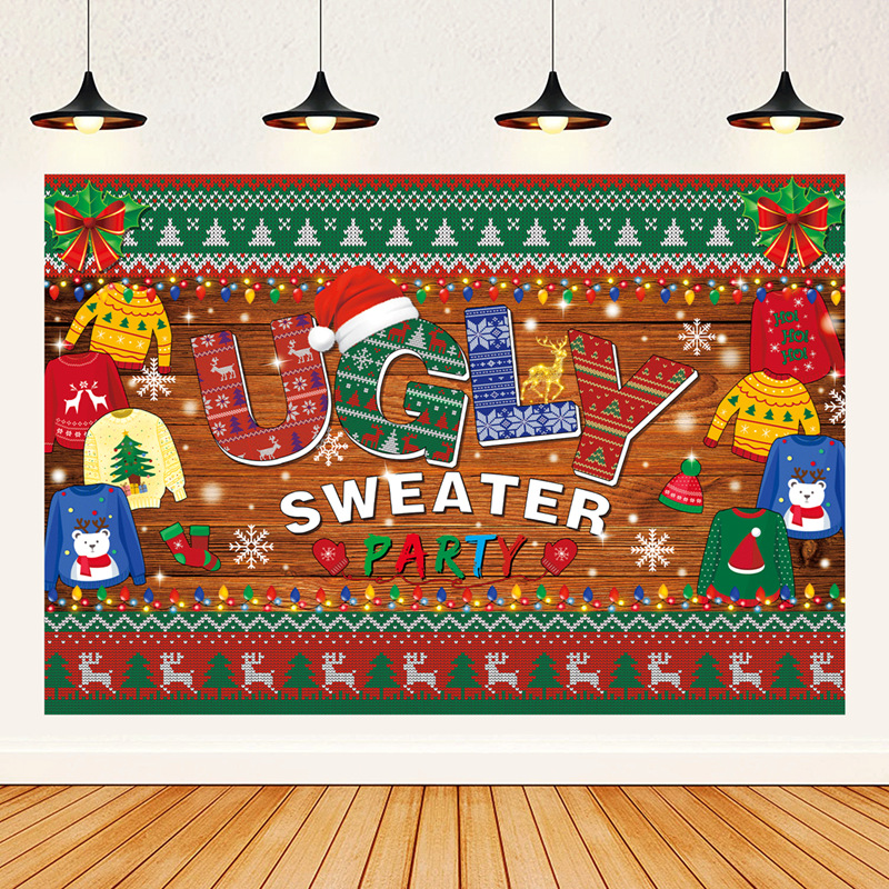 Big Dot Of Happiness Colorful Christmas Sweaters - Paper Straw