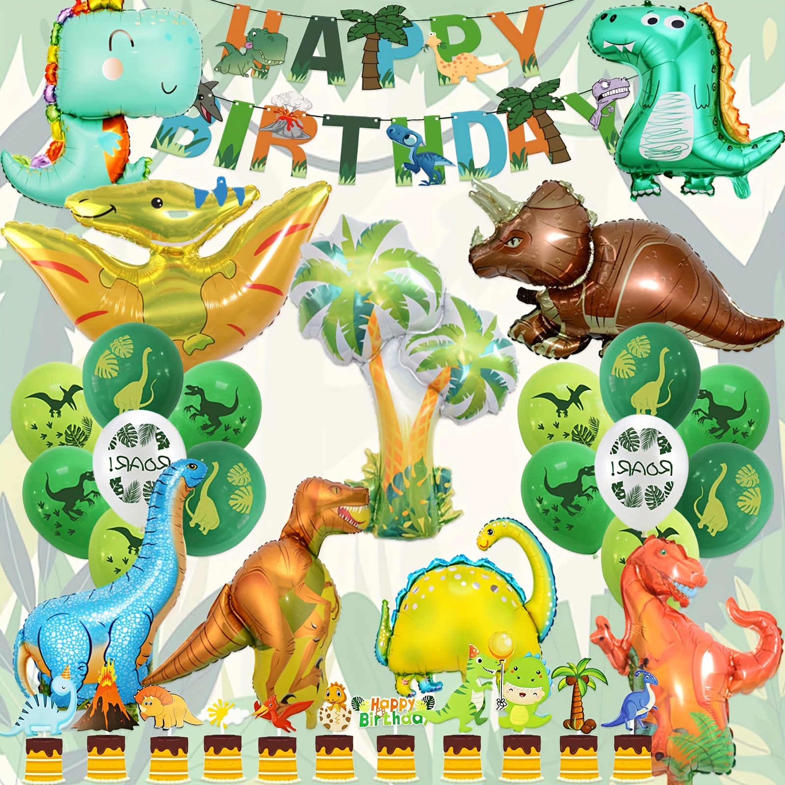El número 2 en forma de dinosaurio es adecuado para adornos de una fiesta  de cumpleaños al estilo de los dinosaurios.