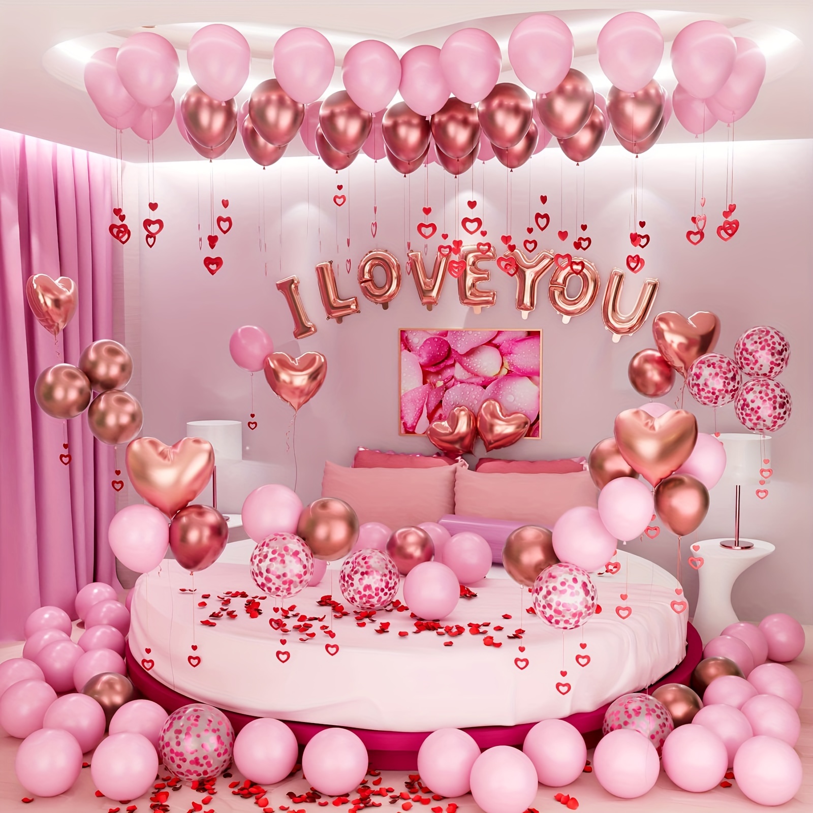 122PCS Noir Rose Or Argent Ballons Guirlande Kit dArche pour Baby Shower  Anniversaire Décorations de Fête de Mariage -  France