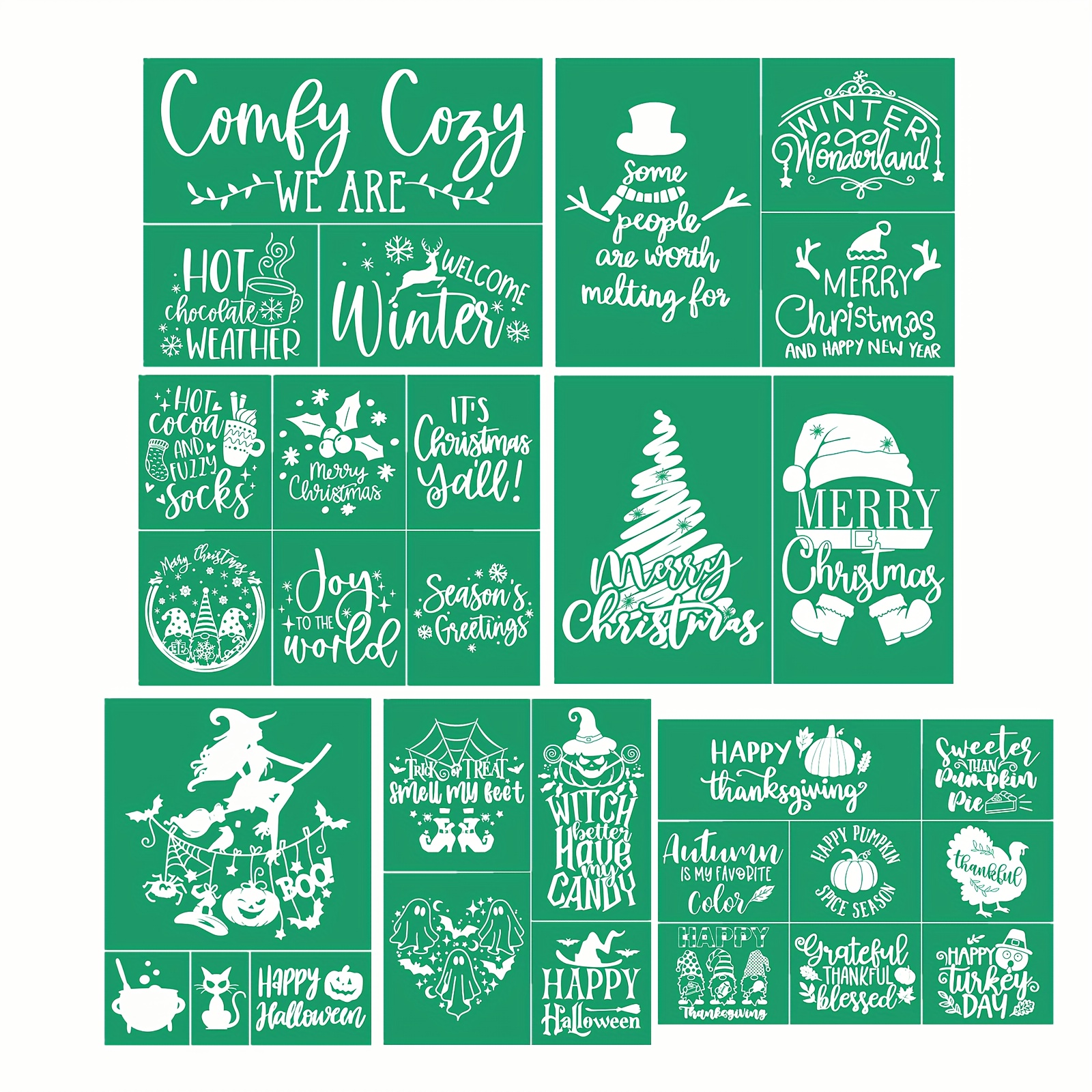 10pcs Christmas Silk Screen Stencils For Polymer Clay, Reusable Holiday  Silk Screens For Polymer Clay Cutters, For Jewelry Making Supplies  Christmas E