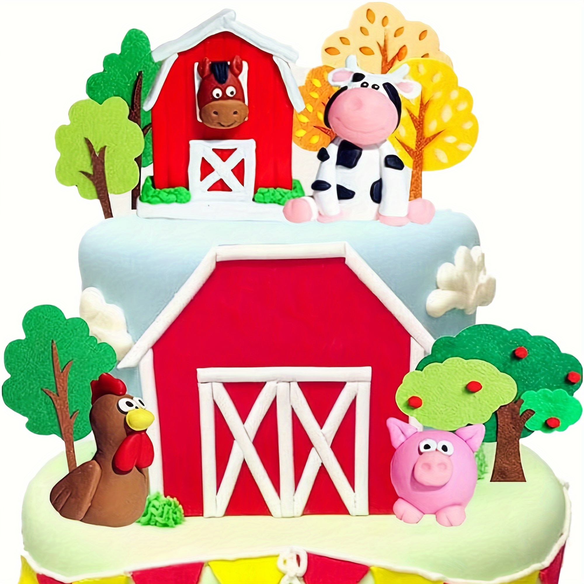 Globos de látex de 5 con caras de animales de granja, juego de 6 globos de  5, globo de vaca, globo de caballo, globo de cerdo