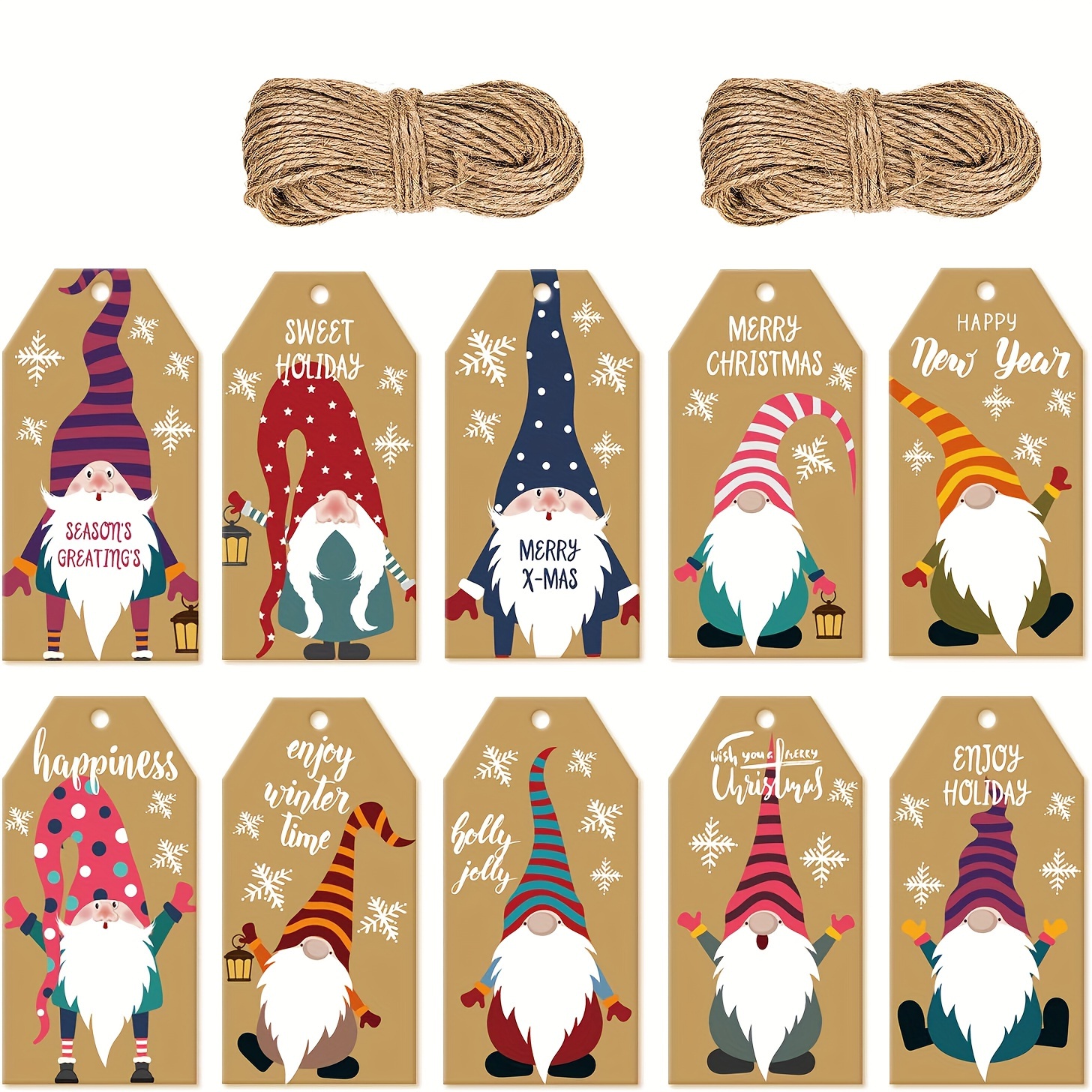 100pcs Christmas Gift Tags Christmas Tags Round Gift Tags For