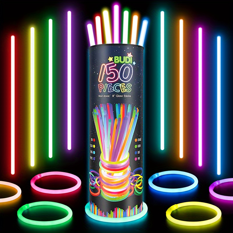100 Pulseras Neón Fosforescente Glow Stick Fiestas Eventos