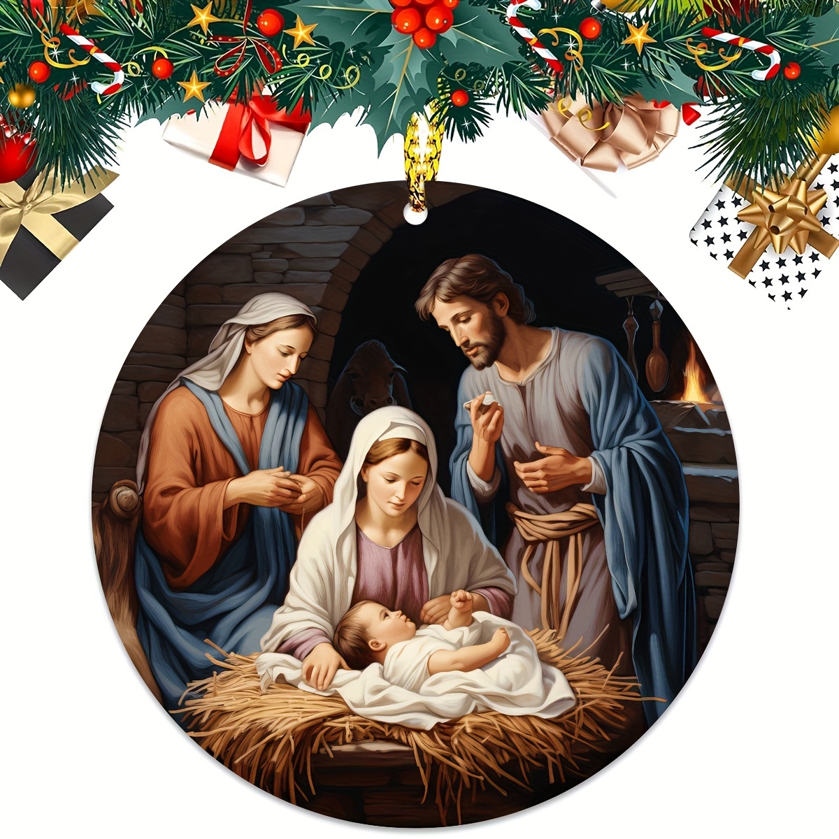 Ornamenti Per Presepe Di Natale | Regalo Per Presepe | Ornamento Da  Appendere Per Presepe Di Natale In Acrilico - Ornamenti Cristiani Vintage  Per La