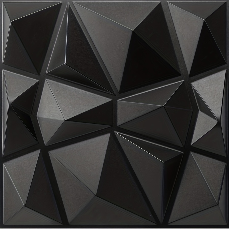  Art3dwallpanels 33 Pack 3D Wall Panel Diamond for Interior Wall  Décor, PVC Flower Textured Wall Panels for Living Room Lobby Bedroom Hotel  Office, Black, 12''x12'' Cover 32.Sq.Ft. : Tools & Home