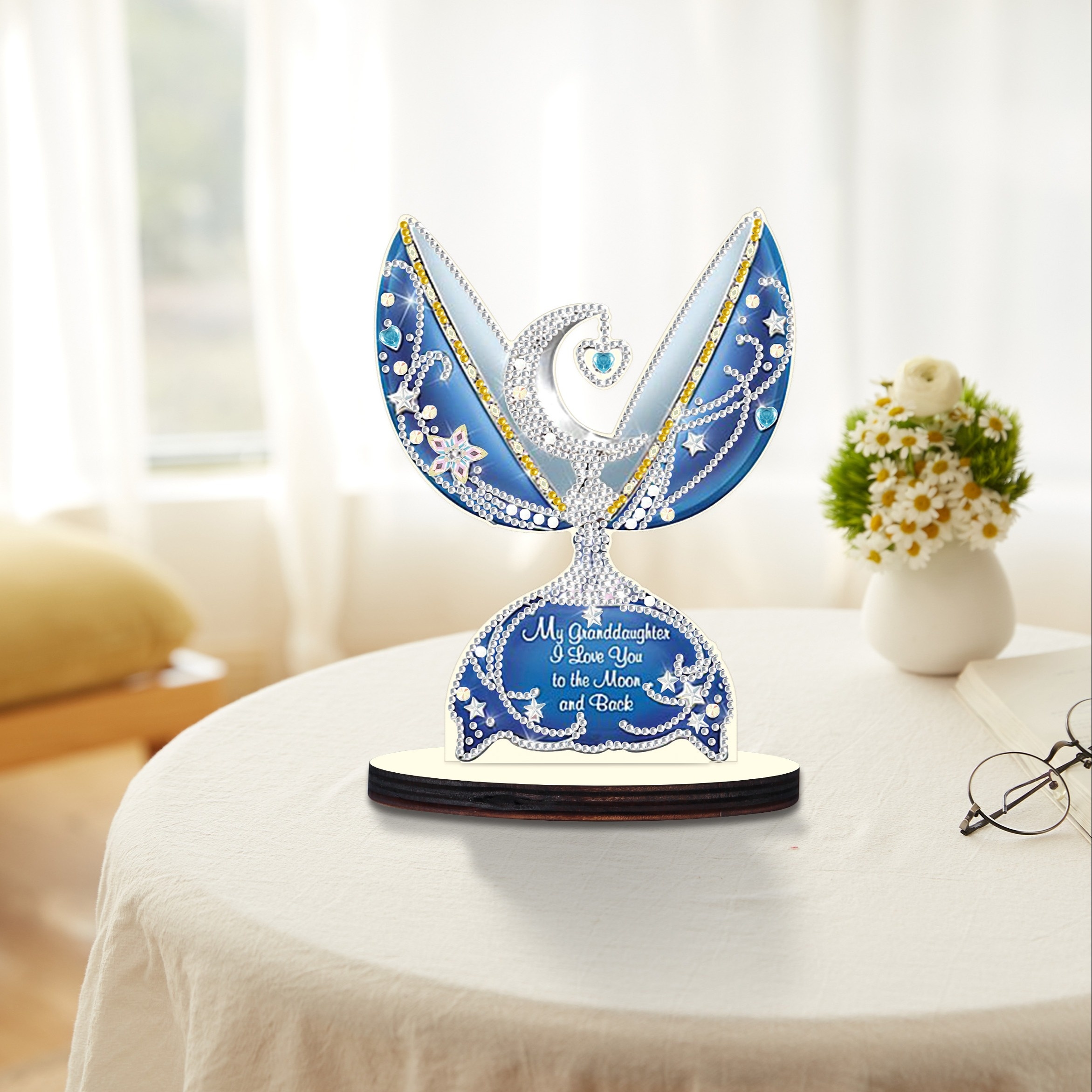 Christmas Bird With Love Wreath Decorative Table Top Diamond - Temu