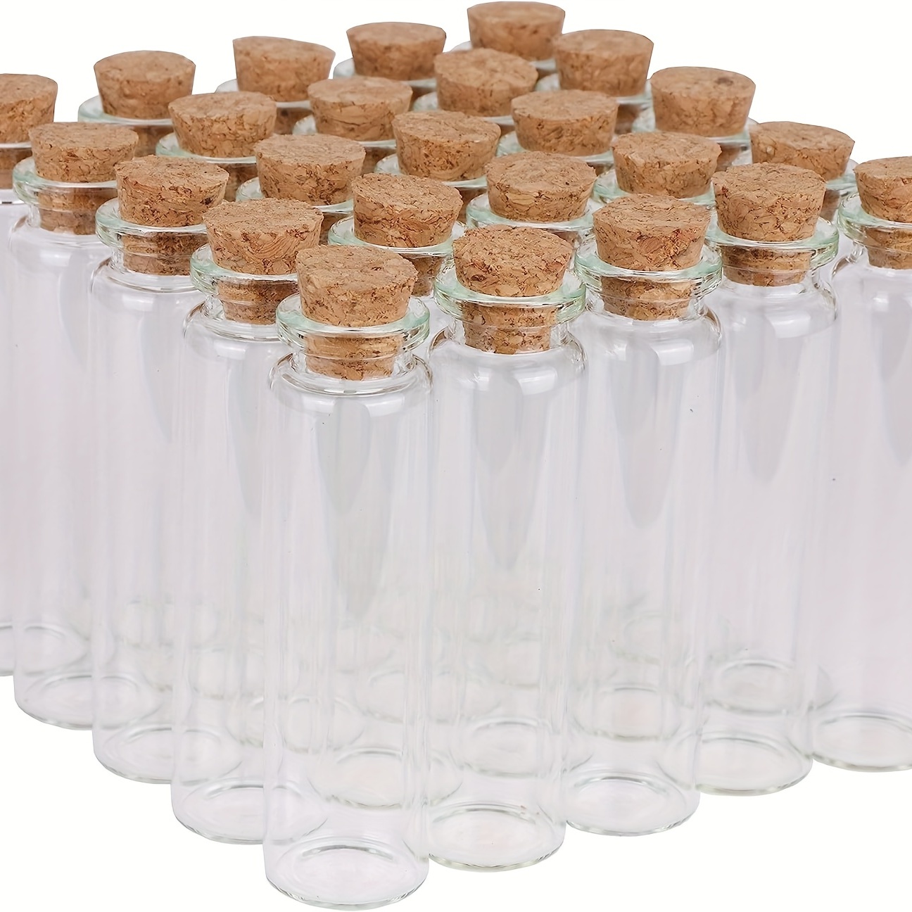 20 Pz Fiale Bottiglie Mini Bottiglia di vetro con tappo di sughero Wish  Bottles