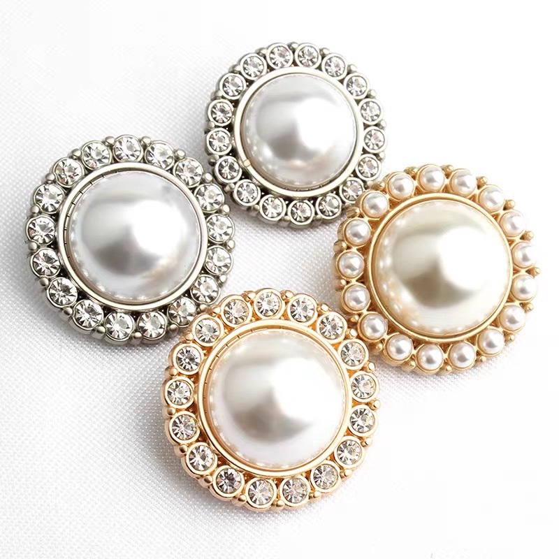 Ball Round Pearl Buttons,15mm Resin Pearl Decorative Buttons for DIY Sewing  Clothing Dress Sweater Crafts Pack 20 White A603