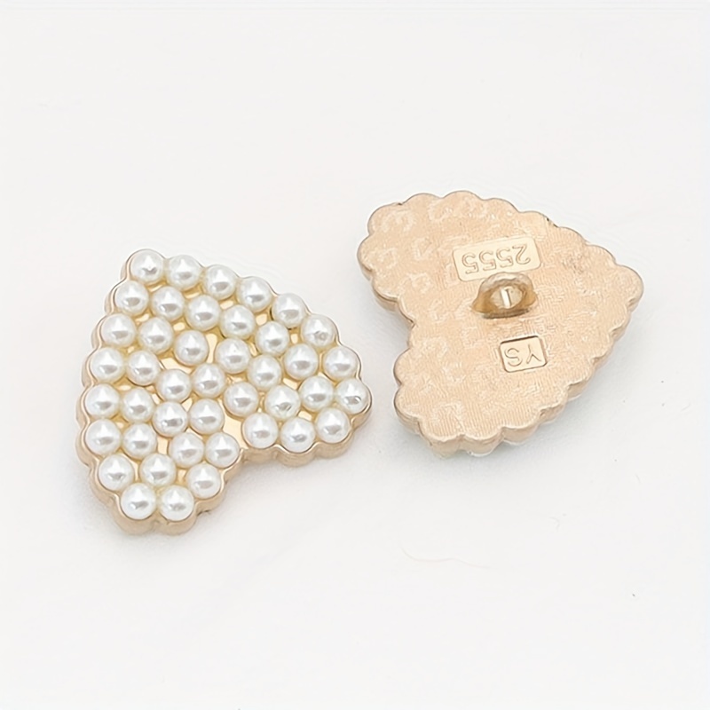 Waist Buckle Faux Pearl Design Button Zinc Alloy Button For - Temu