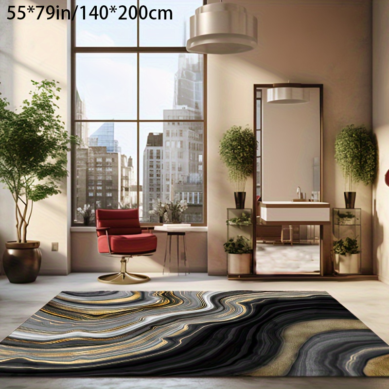  Alfombra gris minimalista moderna para la cocina, sala de  estar, dormitorio, alfombras suaves, hogar, sofá, mesa, 47.2 x 63 pulgadas  : Hogar y Cocina