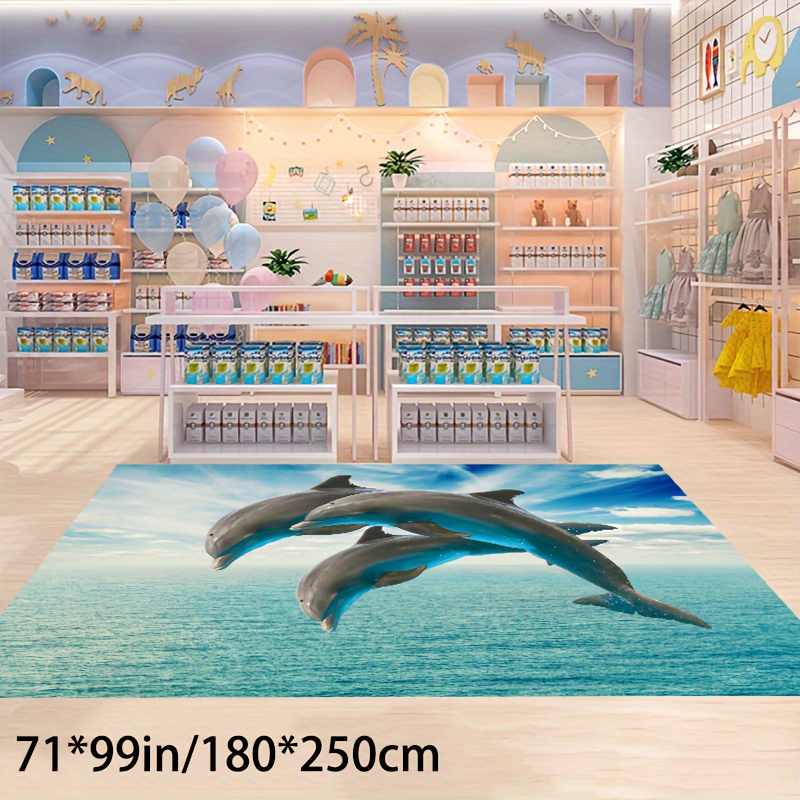 1pc Alfombra Baño Niños Ballenas Delfines Alfombra - Temu Mexico